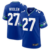 Tariq Woolen Seattle Seahawks Throwback Player Game Jersey Royal