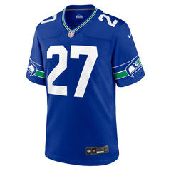 Tariq Woolen Seattle Seahawks Throwback Player Game Jersey Royal
