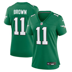 A.J. Brown Philadelphia Eagles Women's Player Jersey Kelly Green
