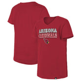 Arizona Cardinals New Era Girls Youth Reverse Sequin V-Neck T-Shirt Cardinal
