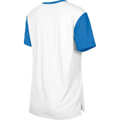 Los Angeles Chargers New Era Women's Third Down Colorblock T-Shirt White/Blue