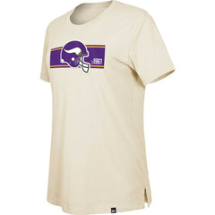 Minnesota Vikings New Era Women's Third Down Historic T-Shirt Tan