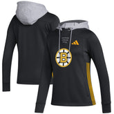 NHL Boston Bruins adidas Women's Refresh Skate Lace AEROREADY Pullover Hoodie - Black