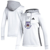 NHL Los Angeles Kings adidas Women's Refresh Skate Lace AEROREADY Pullover Hoodie - White