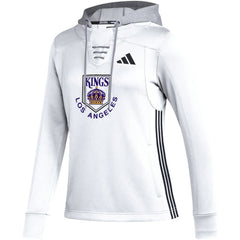 NHL Los Angeles Kings adidas Women's Refresh Skate Lace AEROREADY Pullover Hoodie - White