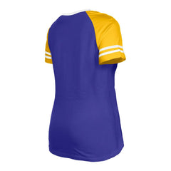Minnesota Vikings New Era Women's Raglan Lace-Up T-Shirt Purple