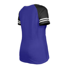 Baltimore Ravens New Era Women's Raglan Lace-Up T-Shirt Purple