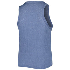 Cleveland Guardians Soft as a Grape Women's Plus Size High Neck Tri-Blend Tank Top - Navy Tanks