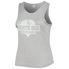 Chicago White Sox Soft as a Grape Women's Plus Size High Neck Tri-Blend Tank Top - Gray Tanks