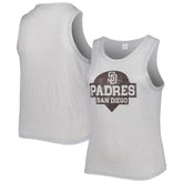 San Diego Padres Soft as a Grape Women's Plus Size High Neck Tri-Blend Tank Top - Gray Tanks