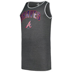 Atlanta Braves Profile Big & Tall Arch Over Logo Tank Top - Heather Charcoal Tanks