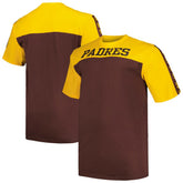 San Diego Padres Profile Big & Tall Yoke Knit T-Shirt - Gold/Brown T-shirts
