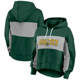 Athletics Fanatics Women's Filled Stat Sheet Pullover Hoodie - Green Hoodies