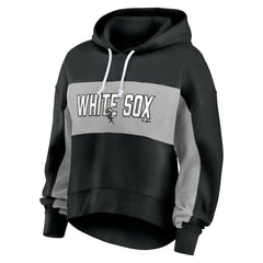 Chicago White Sox Fanatics Women's Filled Stat Sheet Pullover Hoodie - Black Hoodies