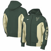 Milwaukee Bucks 2023/24 Authentic Showtime Full-Zip Hoodie Hunter Green