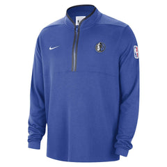 Dallas Mavericks Authentic Performance Half-Zip Jacket Blue