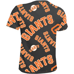 San Francisco Giants Stitches Youth Allover Team T-Shirt - Black T-shirts