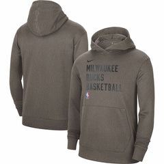 Milwaukee Bucks Unisex 2023/24 Performance Spotlight On-Court Practice Pullover Hoodie Olive