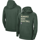 Milwaukee Bucks Unisex 2023/24 Performance Spotlight On-Court Practice Pullover Hoodie Hunter Green