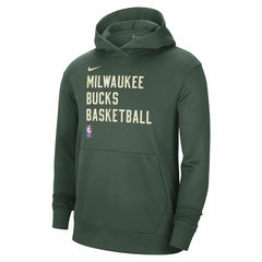 Milwaukee Bucks Unisex 2023/24 Performance Spotlight On-Court Practice Pullover Hoodie Hunter Green