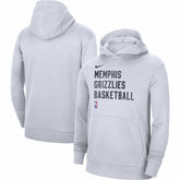 Memphis Grizzlies Unisex 2023/24 Performance Spotlight On-Court Practice Pullover Hoodie White