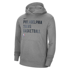 Philadelphia 76ers Unisex 2023/24 Performance Spotlight On-Court Practice Pullover Hoodie Heather Gray