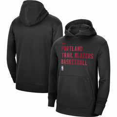Portland Trail Blazers Unisex 2023/24 Performance Spotlight On-Court Practice Pullover Hoodie Black