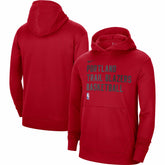 Portland Trail Blazers Unisex 2023/24 Performance Spotlight On-Court Practice Pullover Hoodie Red