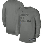 Brooklyn Nets Unisex 2023/24 Legend On-Court Practice Long Sleeve T-Shirt Heather Gray
