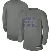 Charlotte Hornets Jordan Brand Unisex 2023/24 Legend On-Court Practice Long Sleeve T-Shirt Heather Gray