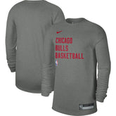 Chicago Bulls Unisex 2023/24 Legend On-Court Practice Long Sleeve T-Shirt Heather Gray