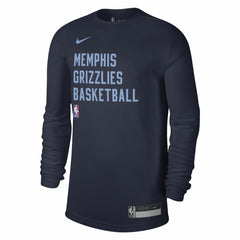 Memphis Grizzlies Unisex 2023/24 Legend On-Court Practice Long Sleeve T-Shirt Navy