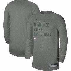 Milwaukee Bucks Unisex 2023/24 Legend On-Court Practice Long Sleeve T-Shirt Heather Gray