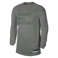 Milwaukee Bucks Unisex 2023/24 Legend On-Court Practice Long Sleeve T-Shirt Heather Gray