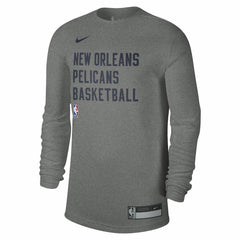 New Orleans Pelicans Unisex 2023/24 Legend On-Court Practice Long Sleeve T-Shirt Heather Gray