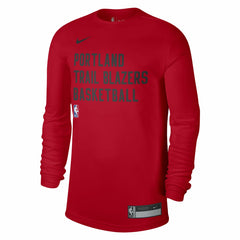 Portland Trail Blazers Unisex 2023/24 Legend On-Court Practice Long Sleeve T-Shirt Red