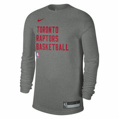 Toronto Raptors Unisex 2023/24 Legend On-Court Practice Long Sleeve T-Shirt Heather Gray