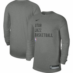 Utah Jazz Unisex 2023/24 Legend On-Court Practice Long Sleeve T-Shirt Heather Gray