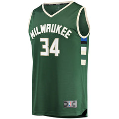 NBA Giannis Antetokounmpo Milwaukee Bucks Big & Tall Fast Break Player Jersey - Hunter Green - Icon Edition