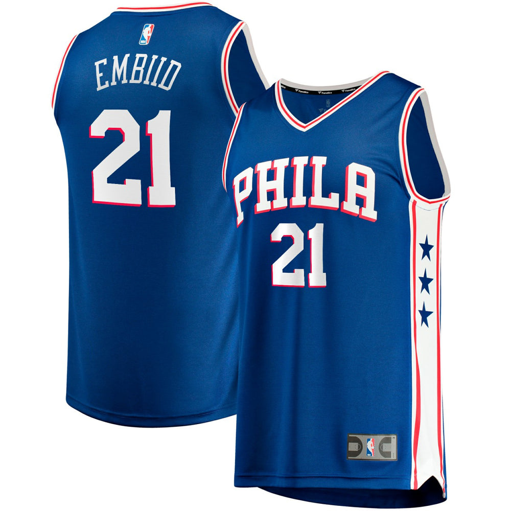 NBA Joel Embiid Philadelphia 76ers Big & Tall Fast Break Player Jersey - Royal - Icon Edition