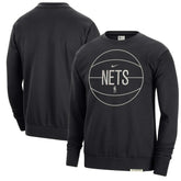 Brooklyn Nets 2023/24 Authentic Standard Issue Travel Performance Pullover Sweatshirt Black