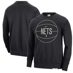 Brooklyn Nets 2023/24 Authentic Standard Issue Travel Performance Pullover Sweatshirt Black