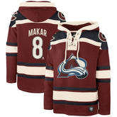 NHL Cale Makar Colorado Avalanche '47 Player Name & Number Lacer Pullover Hoodie - Burgundy