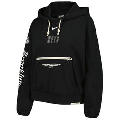 Brooklyn Nets Women's Courtside Standard Issue Performance Pullover Hoodie Black