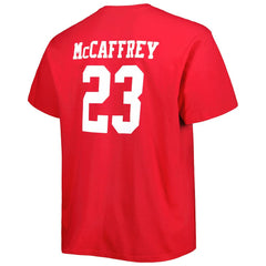 Christian McCaffrey San Francisco 49ers Big & Tall Player Name & Number T-Shirt Scarlet
