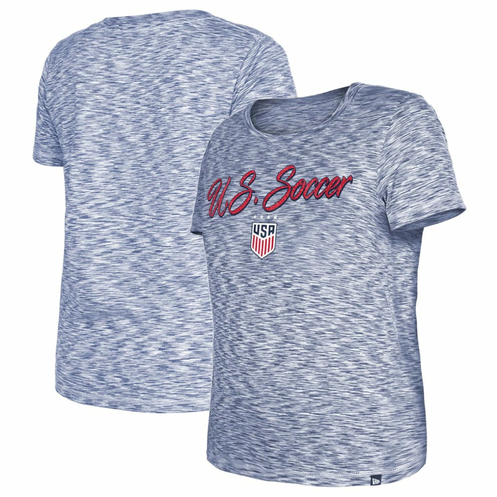 USWNT 5th & Ocean by New Era Women's Active Space Dye Jersey T-Shirt Navy