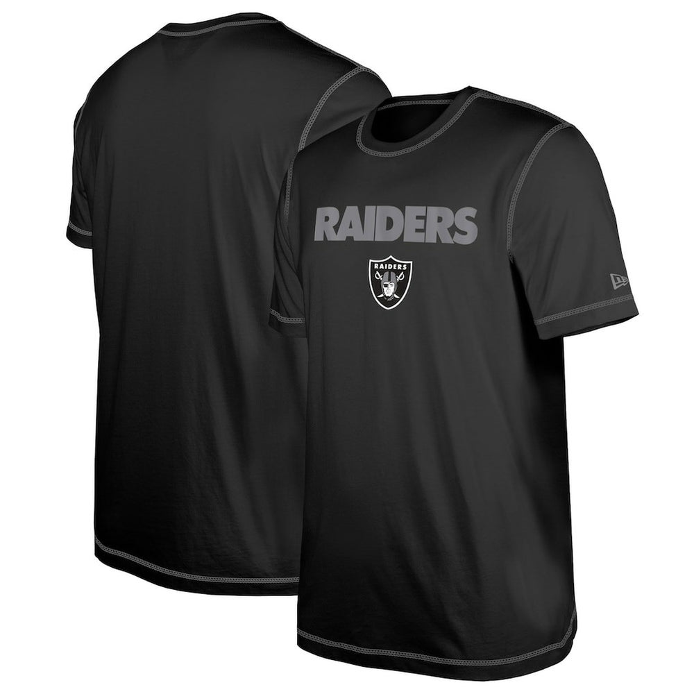 Las Vegas Raiders New Era Third Down Puff Print T-Shirt Black