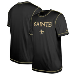 New Orleans Saints New Era Third Down Puff Print T-Shirt Black