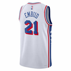 NBA Joel Embiid Philadelphia 76ers Unisex Swingman Jersey - Association Edition - White