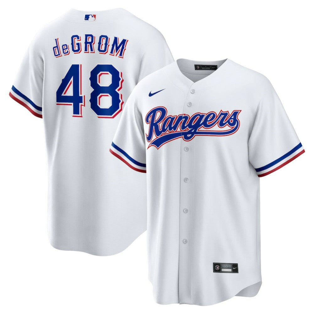 MLB Jacob deGrom Texas Rangers Nike Home Replica Player Jersey - White